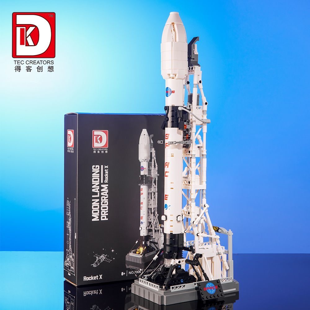 Kids Education Program - アイデア宇宙探査ビルディングブロック月面着陸プログラムブリックロケット打ち上げパッド教育玩具子供向けギフトライト付き