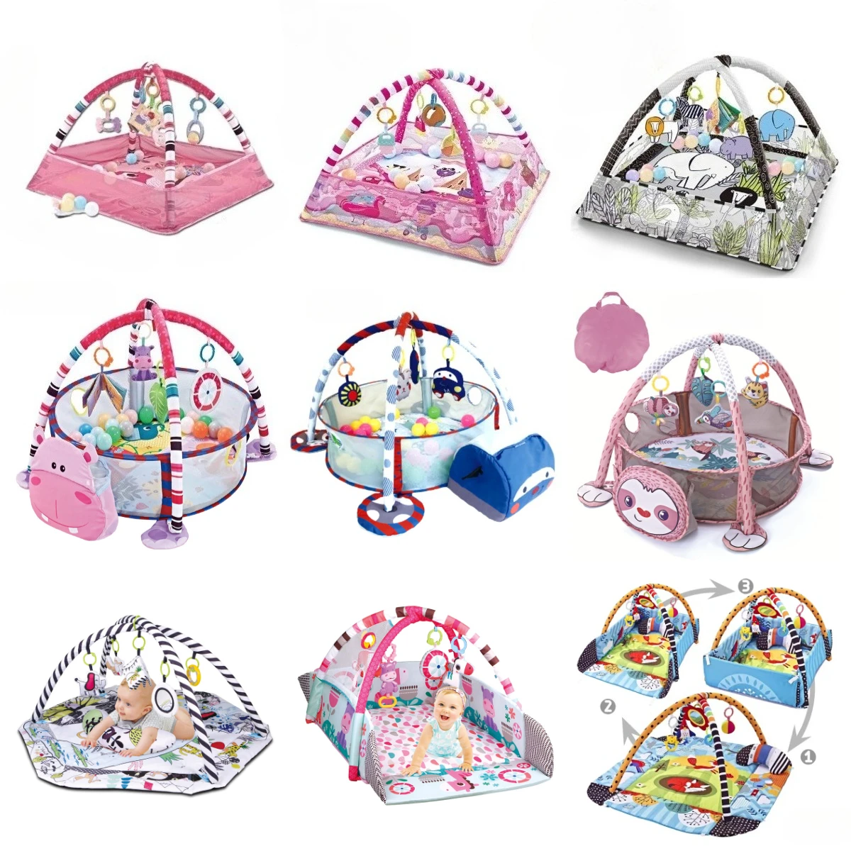 Kids Education Music - 子供用教育フィットネスフレーム、プレイマットラック、クロールブランケット、幼児用プレイラグ、ギフト、キッズアクティビティマットジム、ベビーおもちゃ、新品
