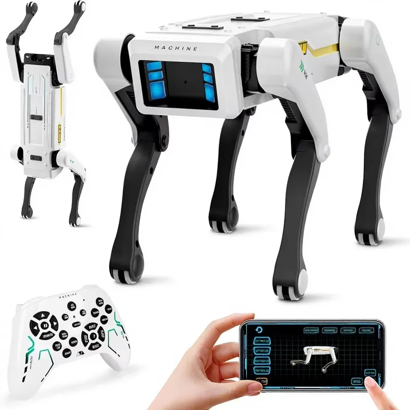 Kids Education Program - スマートロボット犬インタラクティブSTEM玩具音声制御30アクションAPPプログラミング耐久性のある教育用ギフト6歳以上の子供向け
