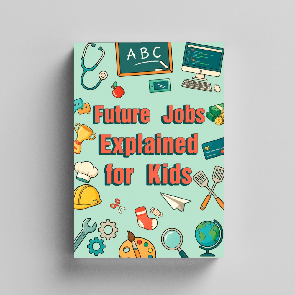 Kids Education Jobs - 未来の仕事について子供向けに解説、医療、教育、テクノロジー、エンジニアリング、料理、アートに関するイラスト付き読み物