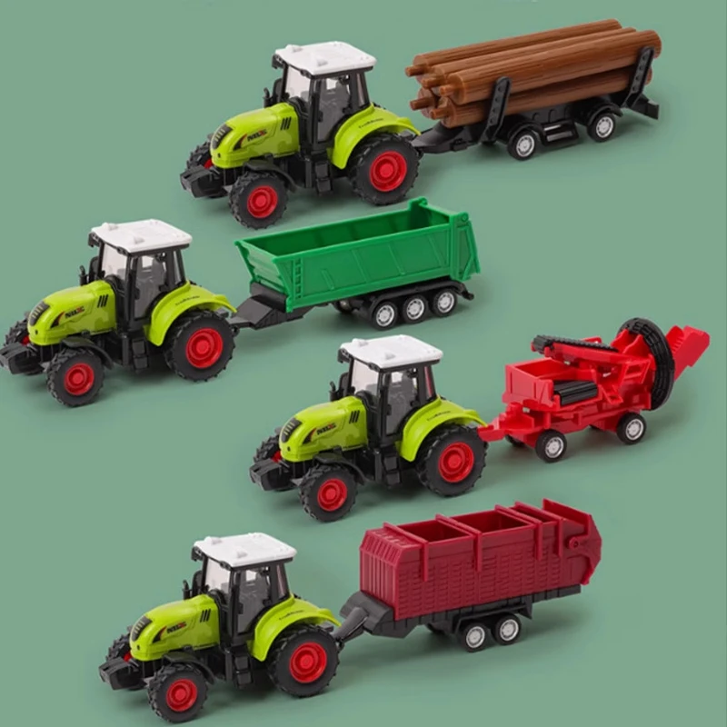 Kids Education Learning - トラクター慣性車ファームトラクタートラック輸送粉砕機モデルベビーカー男の子のおもちゃエンジニアリングカー子供の知育玩具