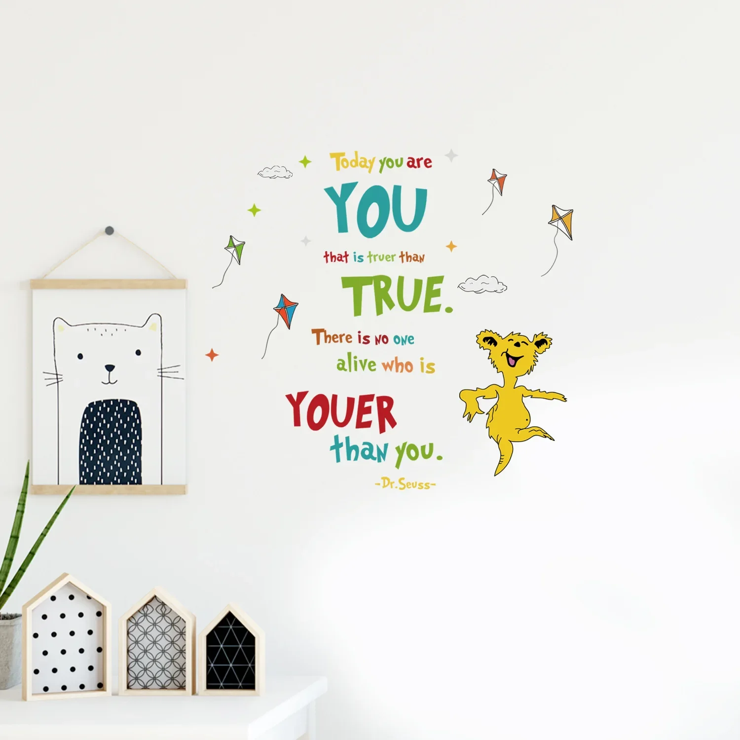 Dr seuss-学習用ウォールステッカー,心に強く訴える引 - Inspirational Kids Education Quotes のレビューと価格