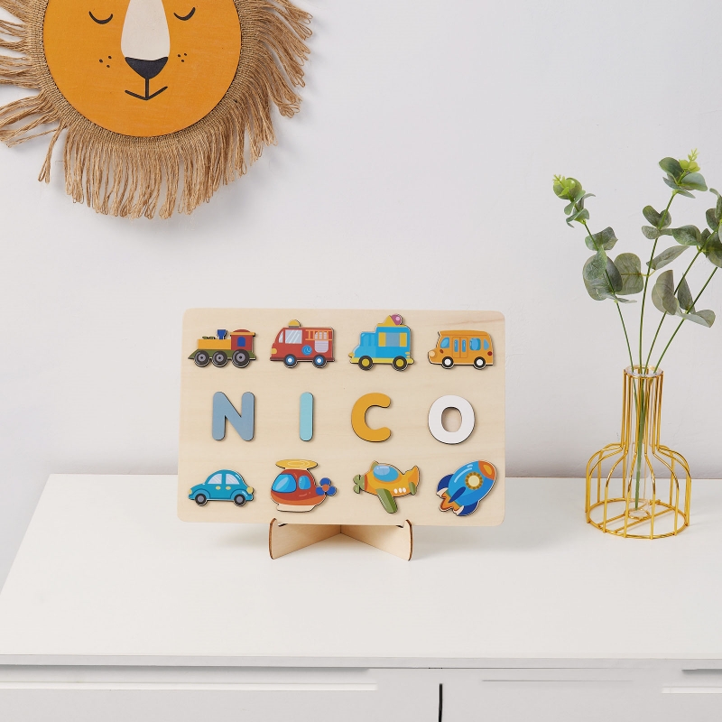 モンテッソーリパーソナライズされた木製パズルカスタム赤ちゃん - Kids Education Name のレビューと価格