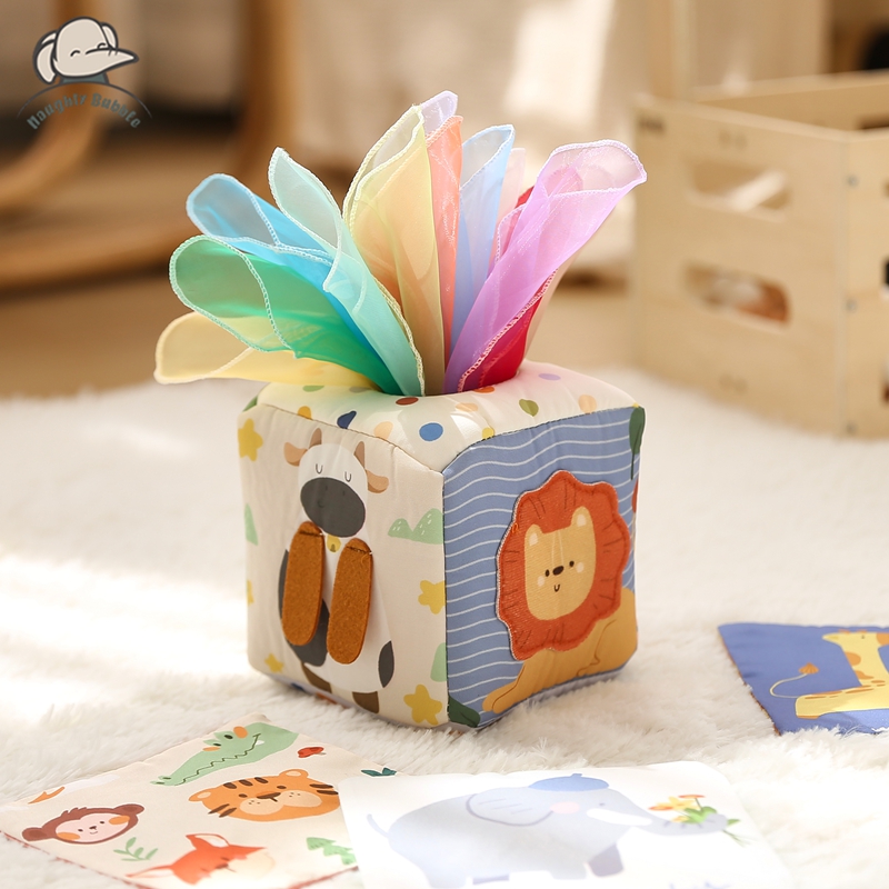 モンテッソーリおもちゃマジックコットン動物ティッシュボックス - Kids Education Music のレビューと価格