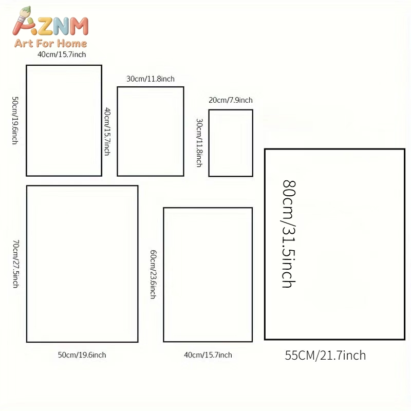 AZNM 教育用アルファベット数字フレームレスキャンバスウォ - Kids Education Learning のレビューと価格