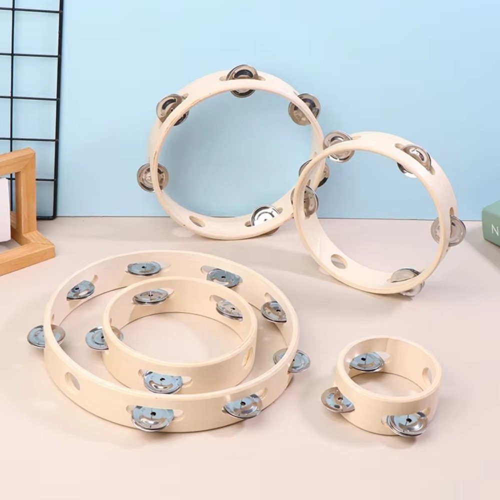 新しい4/6/7/8/10インチハンドドラム木製リングオルフ - Kids Education Music のレビューと価格