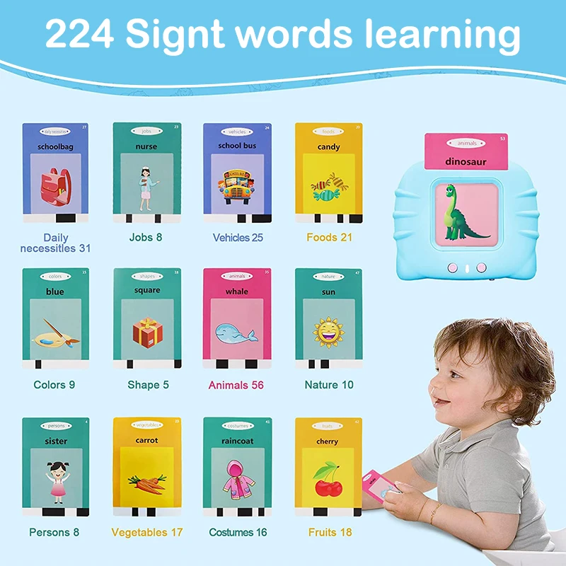子供向け教育玩具 英語電子ブック トーキングフラッシュカード - Kids Education Words のレビューと価格