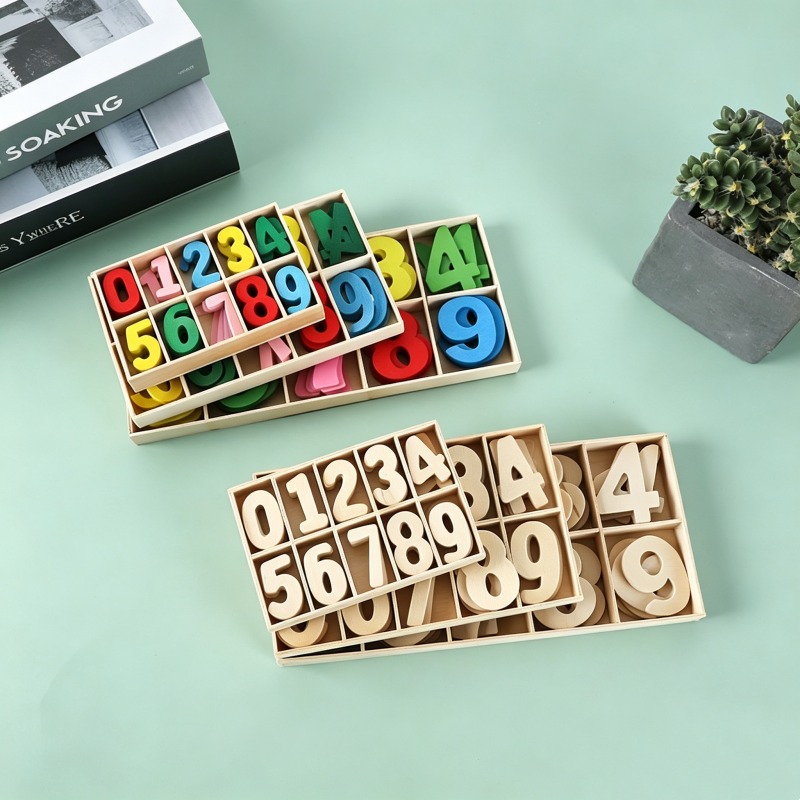 木製数字セット クラフト数字0-9 教育用DIY名前デザイン - Kids Education Name のレビューと価格