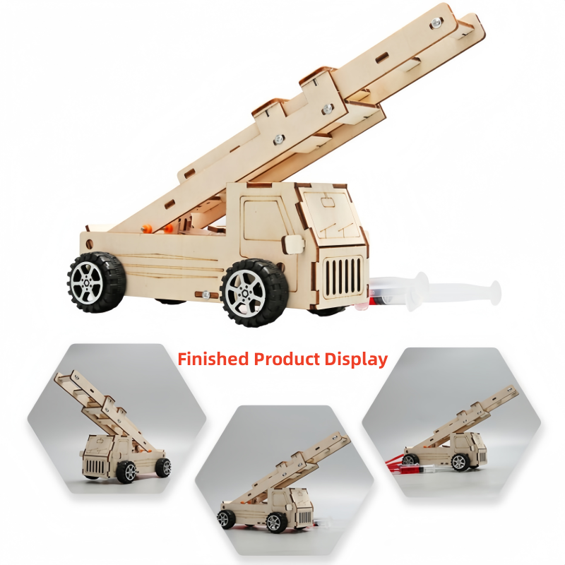 DIY木製はしご消防車モデルキット 子供向け - 教育用物理 - Kids Education Tools のレビューと価格