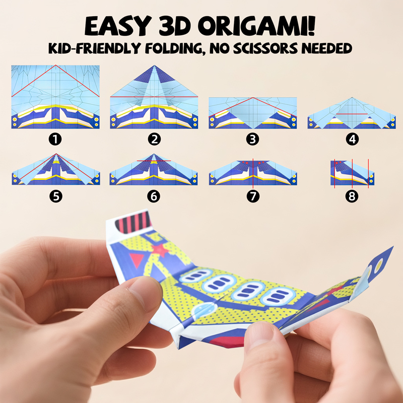 36枚の紙飛行機折り紙キット STEM教育DIYクラフトおも - Kids Education Learning のレビューと価格