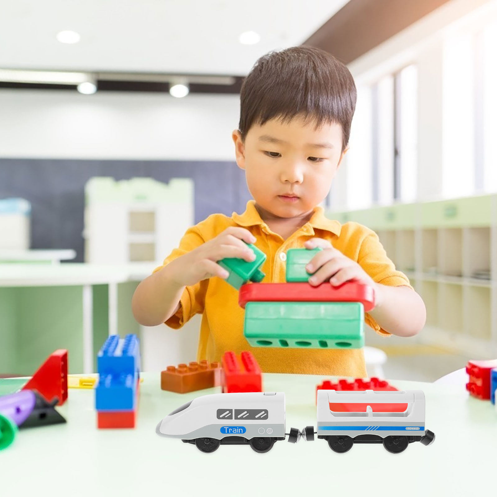 電動電車の車頭、創造的な子供用おもちゃ、誕生日プレゼント、早 - Kids Education Learning のレビューと価格