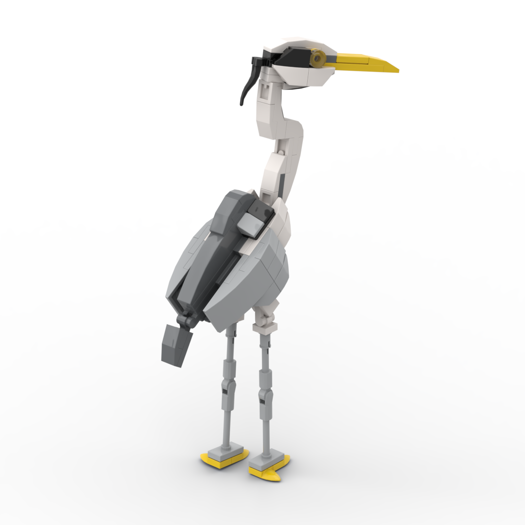 動物シリーズ 109 個 MOC 鳥レンガヘロンフィギュア  - Kids Education Learning のレビューと価格