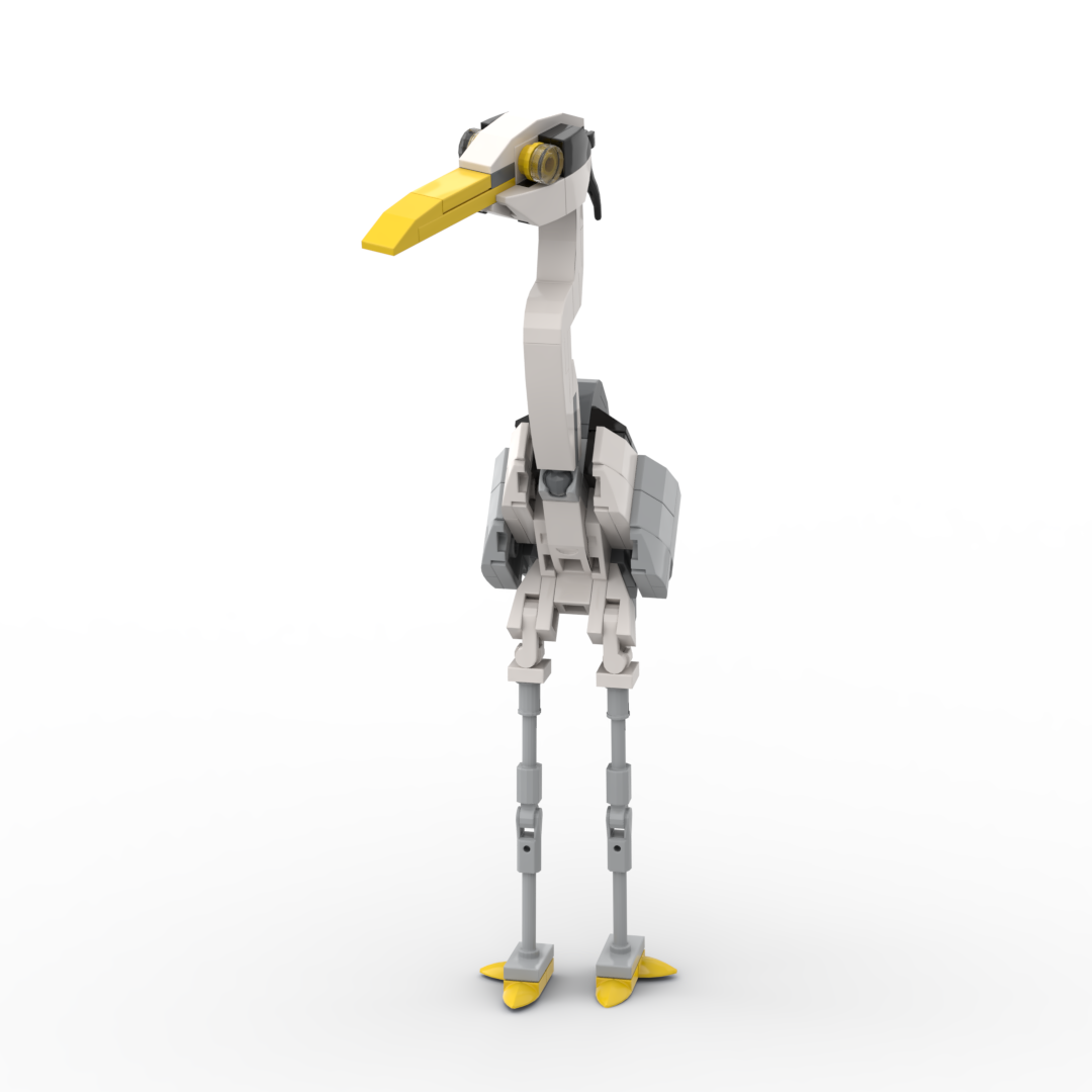 動物シリーズ 109 個 MOC 鳥レンガヘロンフィギュア  - Kids Education Learning のレビューと価格