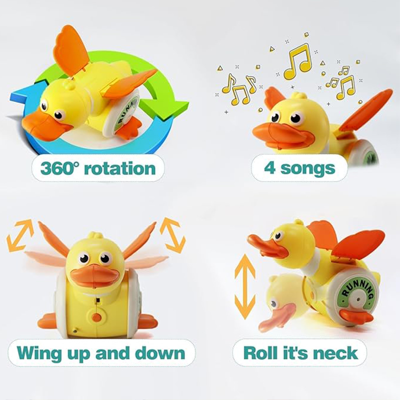 子供電動回転アヒル模擬採餌自由回転アヒルサウンド & ライト - Kids Education Music のレビューと価格