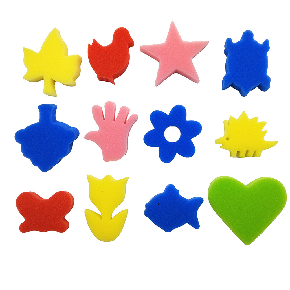 25個入り 子供向け教育用動物スポンジスタンプ 絵画工作 D - Kids Education Tools のレビューと価格