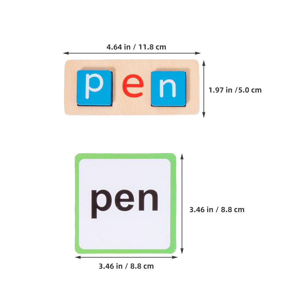 1セット アルファベットスペリングゲーム 木製文字教育ブロッ - Kids Education Words のレビューと価格